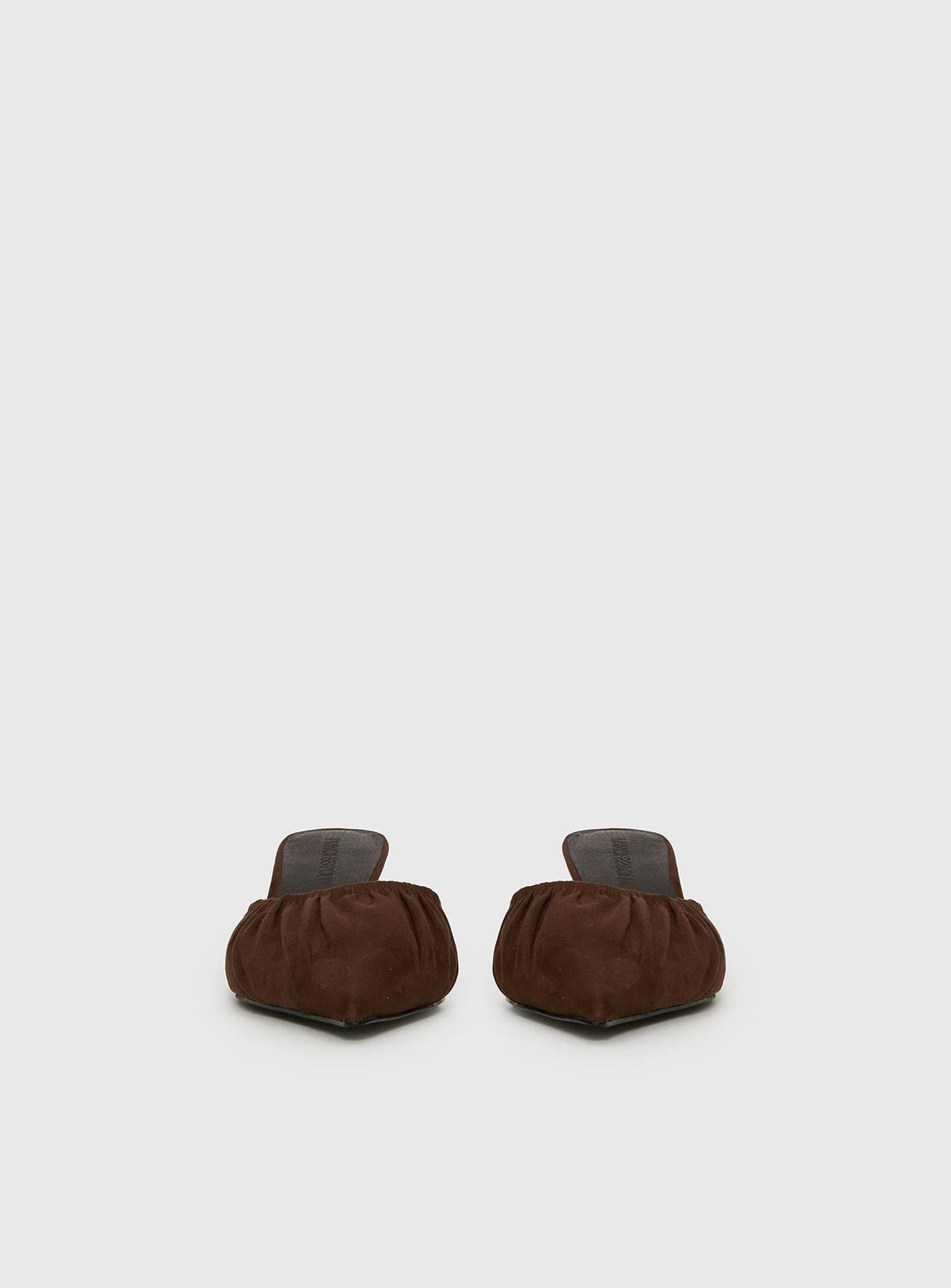 Admiration Pointed Toe Faux Suede Heels Brown