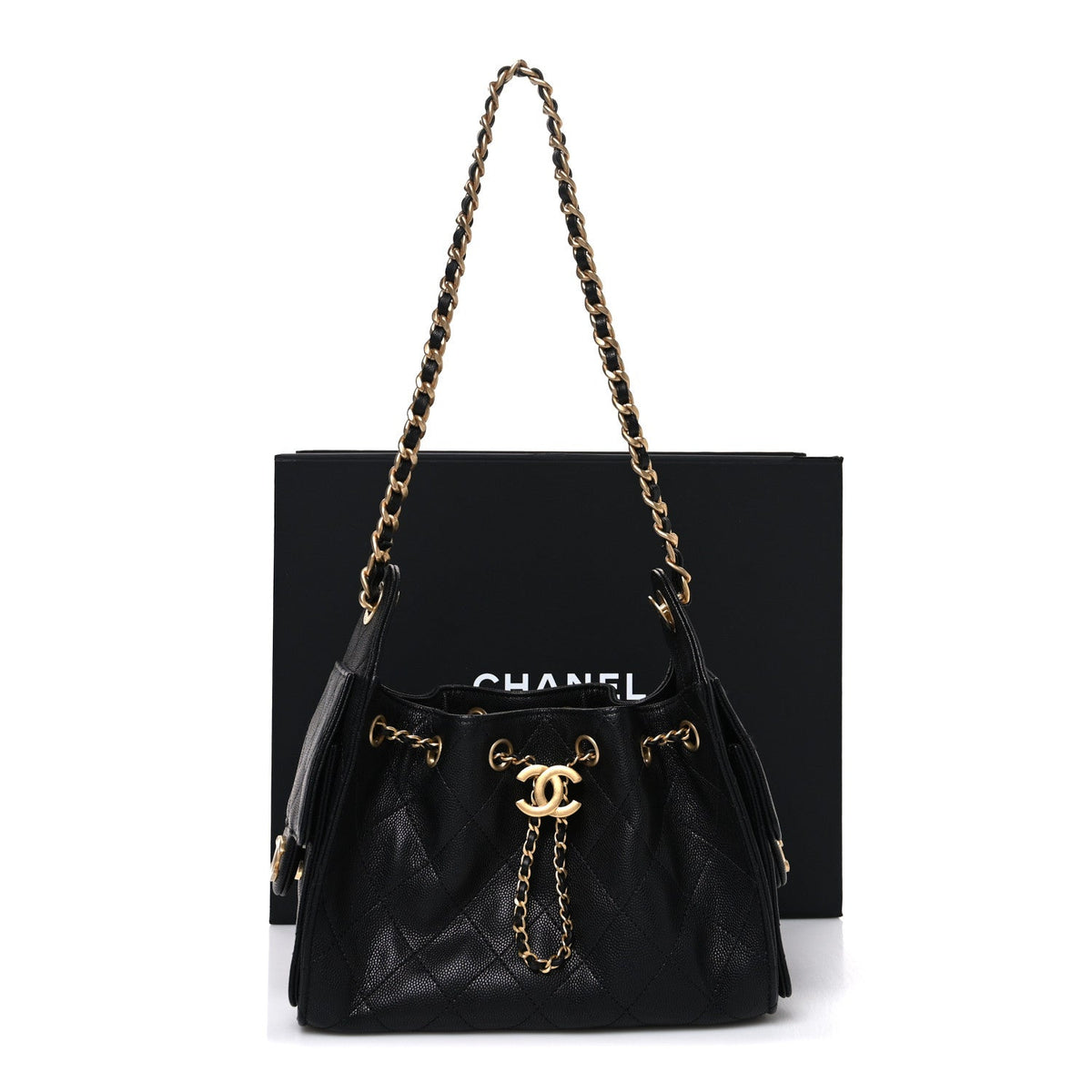 Caviar Quilted Mini Chanel 25 Handbag Black