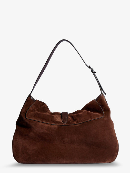 Gucci Jackie Flap suede shoulder bag - Black
