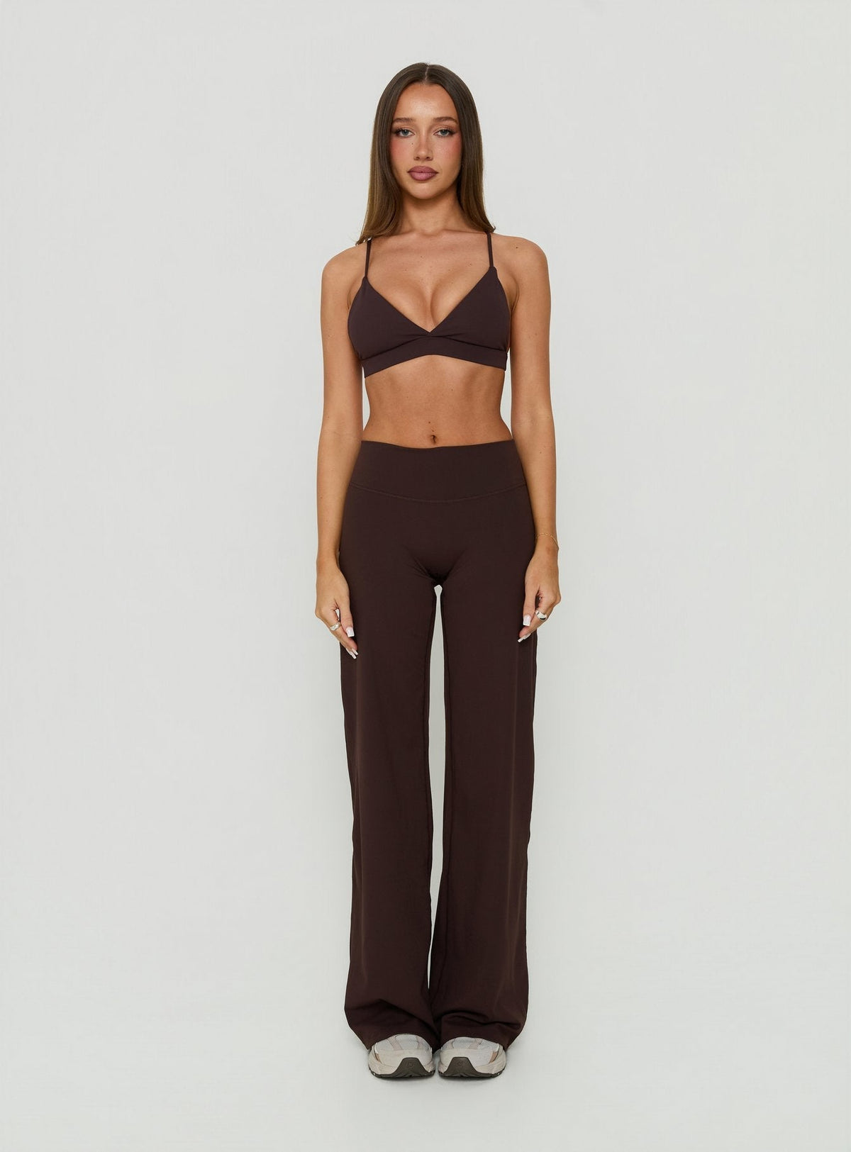 Aerial Active Crossback Bralette Chocolate