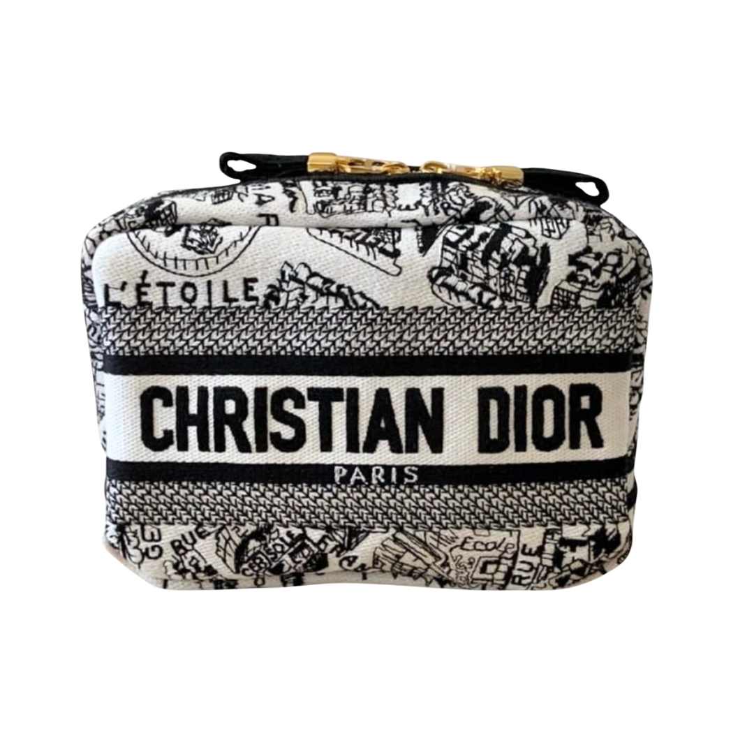 Dior Christian Dior Plan de Paris Embroidered Pouch