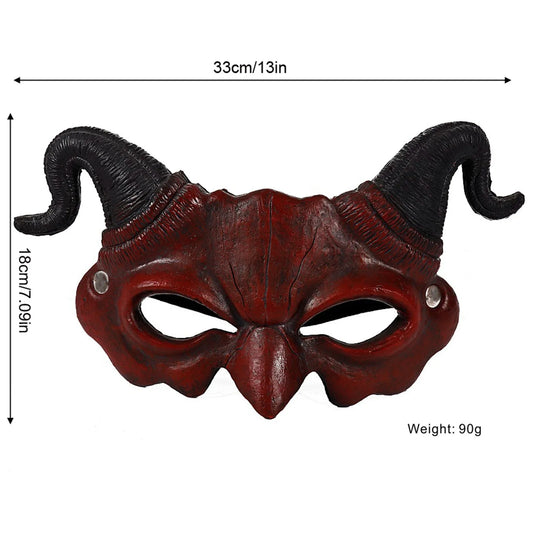 Half-Face Ghost Halloween Mask - Half-Face