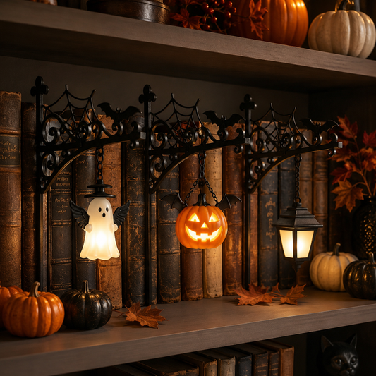 Halloween Bookshelf Hook Light โ Spooky Cute LED Shelf Decor For Book Lovers