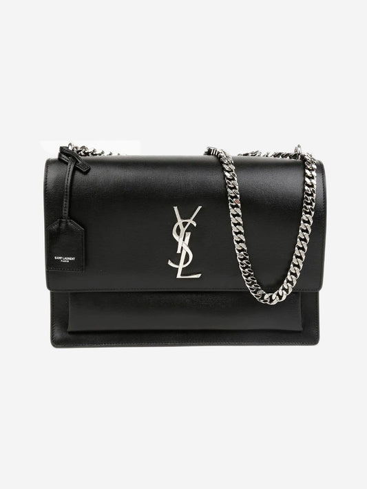 Black leather Sunset bag