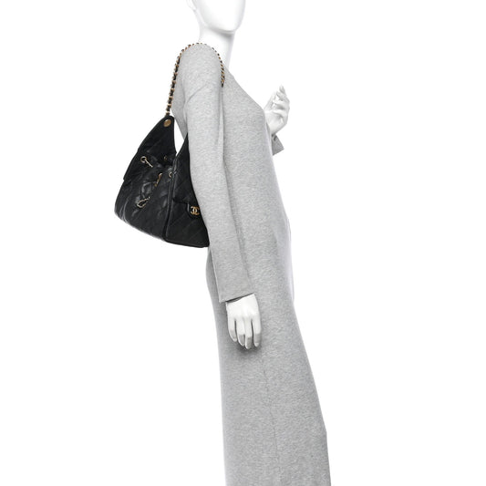 Caviar Quilted Small Chanel 25 Handbag Black