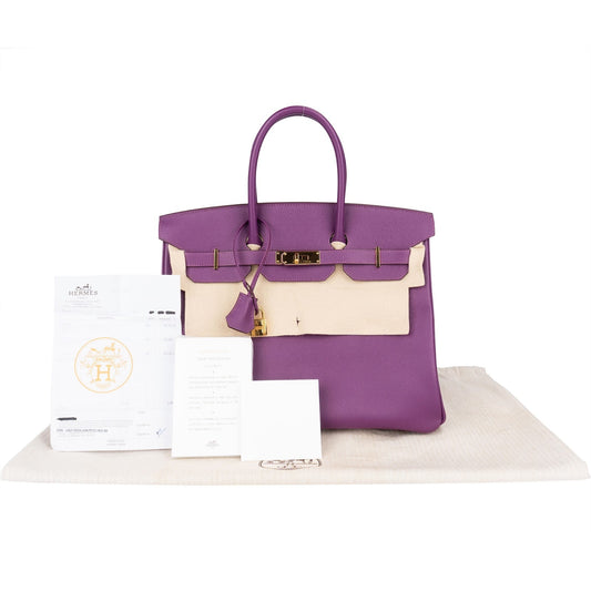 Hermès Violet Epsom Leather Birkin 35 Handbag