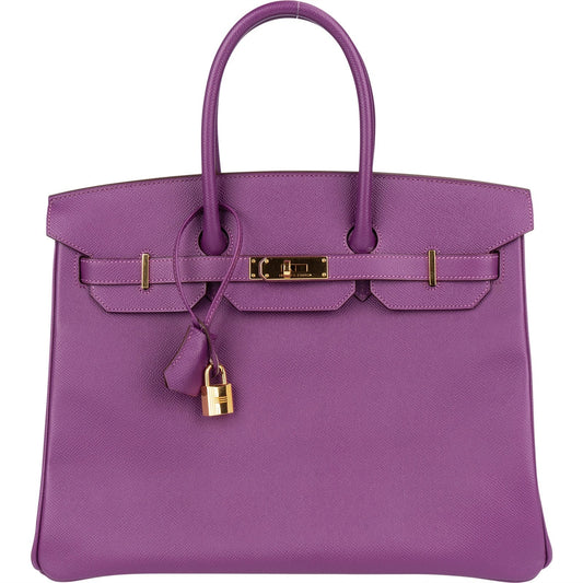 Hermès Violet Epsom Leather Birkin 35 Handbag