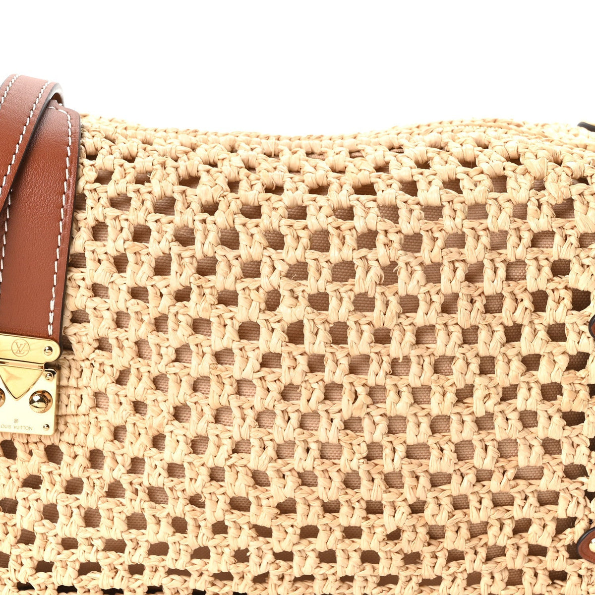 Raffia Side Trunk MM Natural Brown