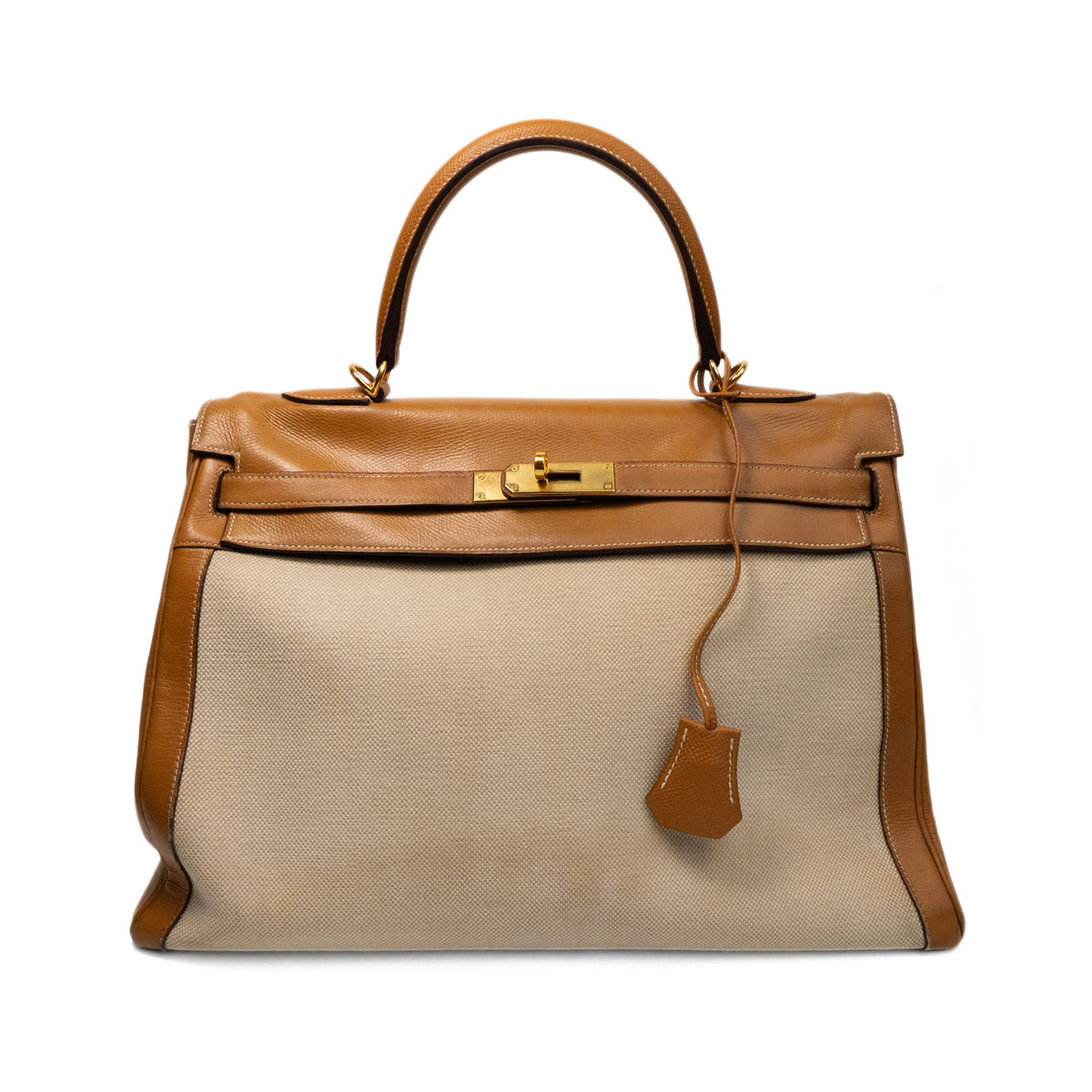 Hermes 'Toile Kelly Retourne 35' Handbag