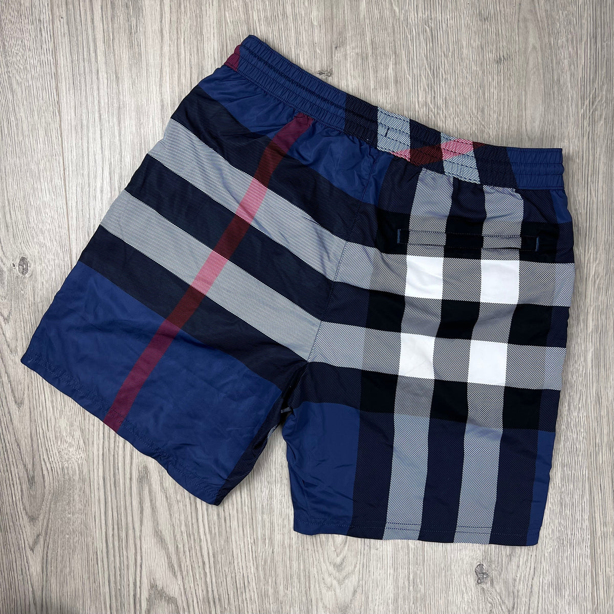 Burberry Check Swim Shorts - Blue