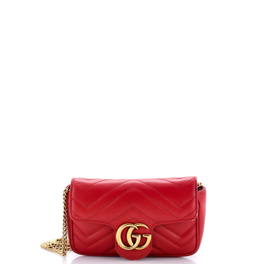 GG Marmont Flap Bag Matelasse Leather Super Mini