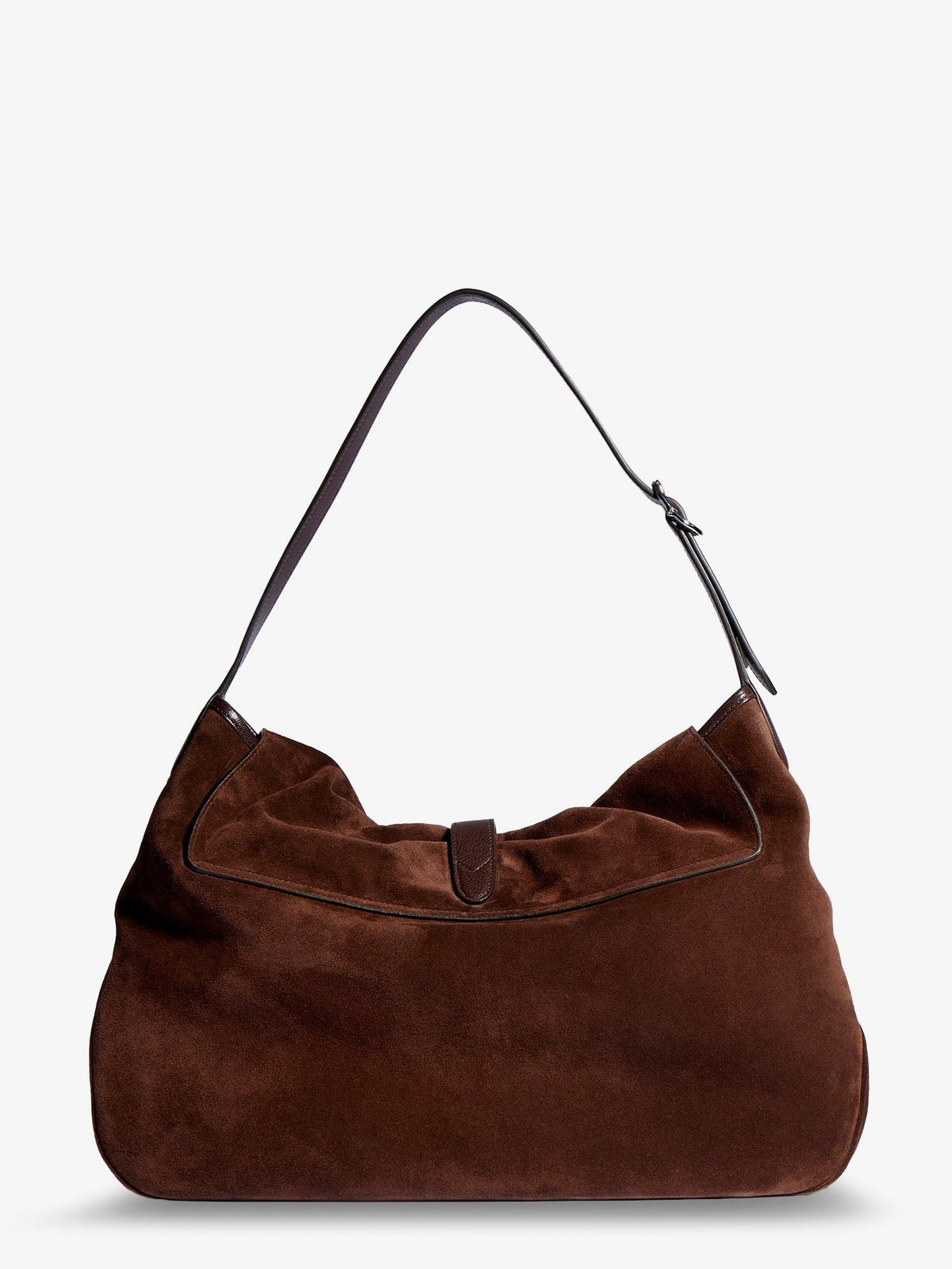 Gucci Jackie Flap suede shoulder bag - Black