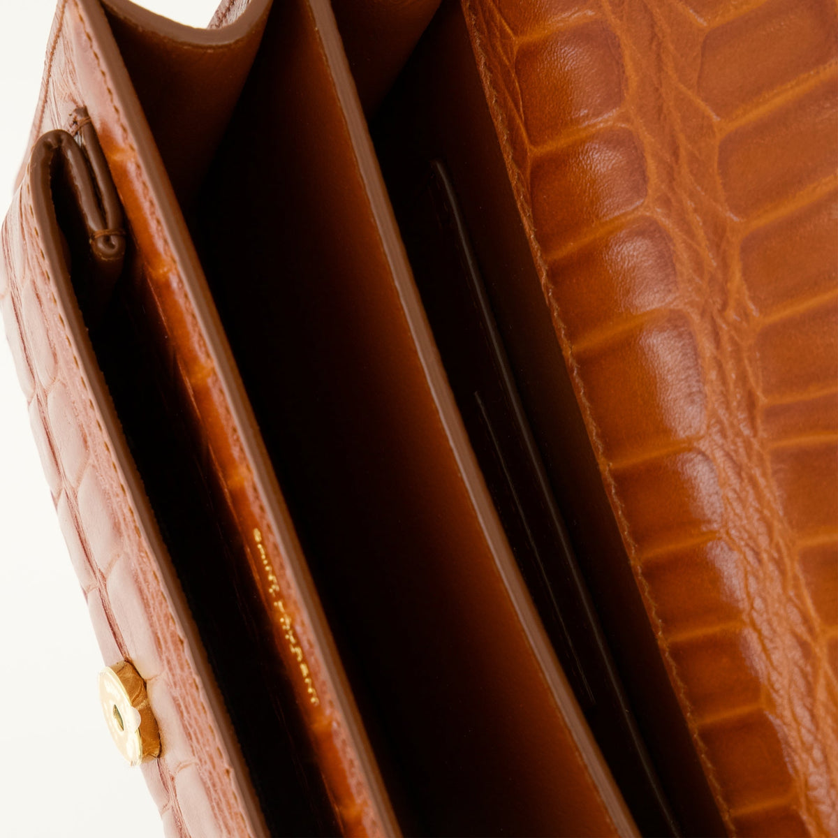 Sunset Small Crocodile Effect Brown Bag