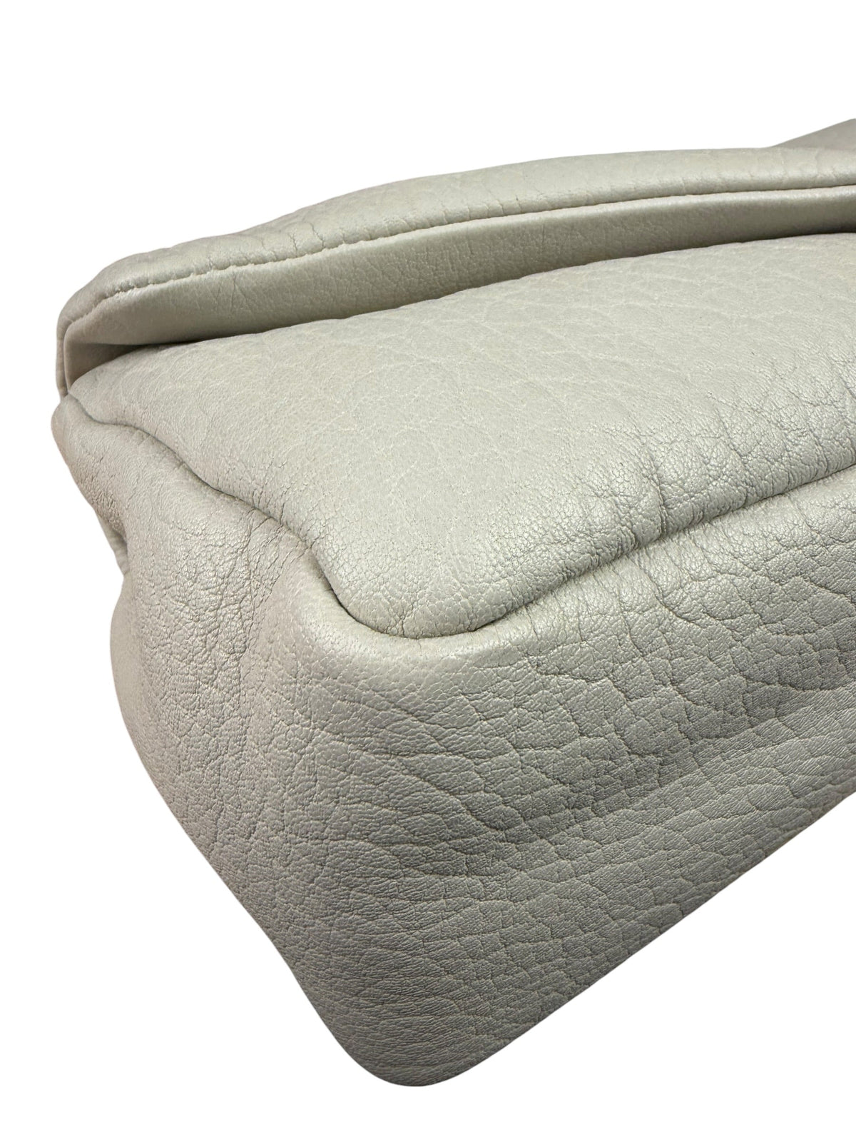 YSL Calypso Ivory Leather Soft Flap Bag