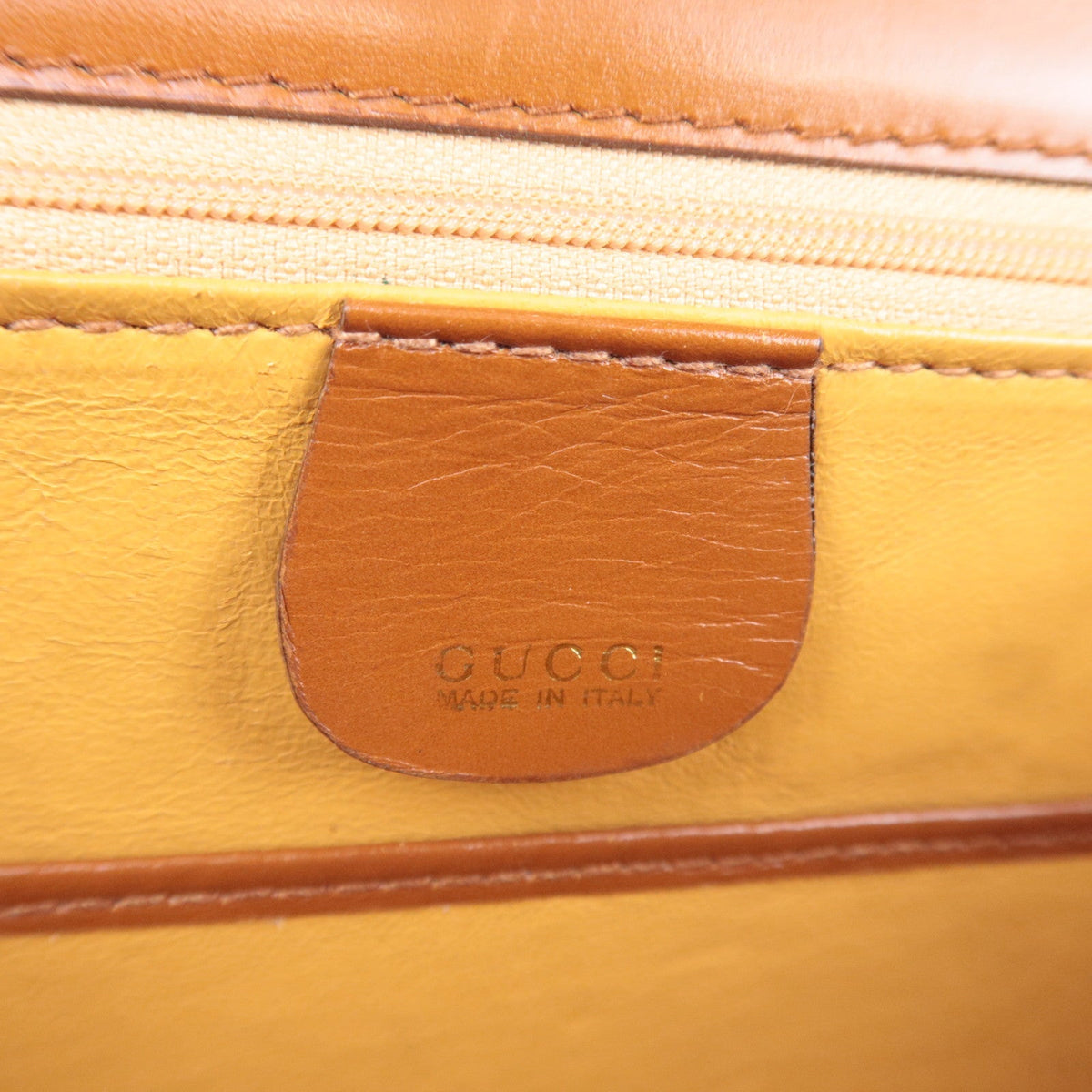 GUCCI Bamboo 2Way Leather Handbag Brown 000.2046.0633