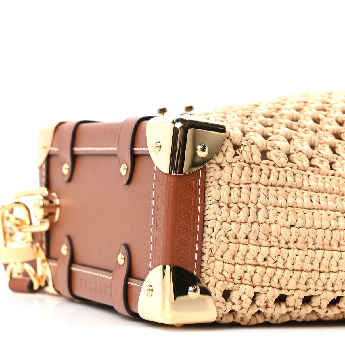 Raffia Side Trunk MM Natural Brown