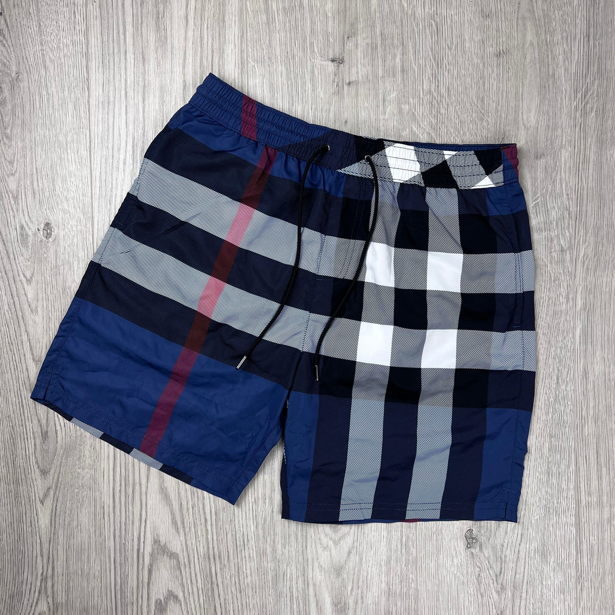 Burberry Check Swim Shorts - Blue