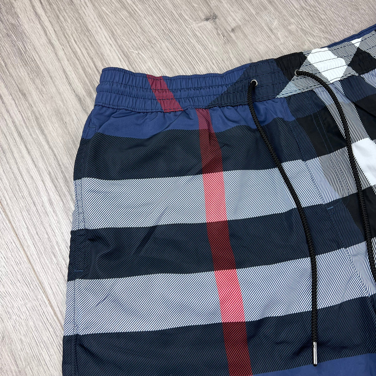 Burberry Check Swim Shorts - Blue