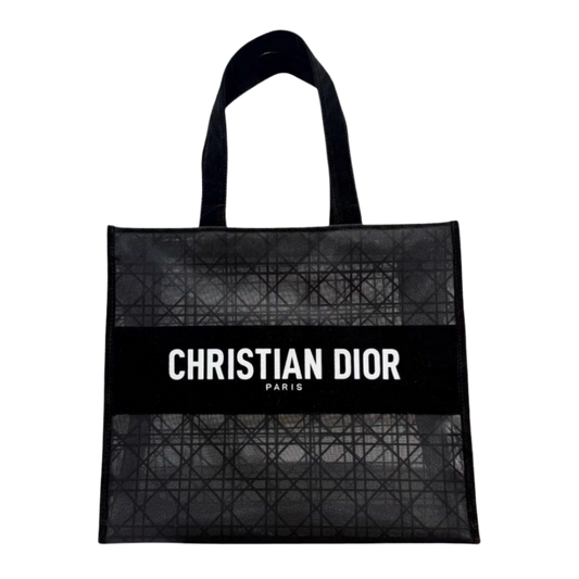 Dior Christian Dior Mesh Tote Bag - Black