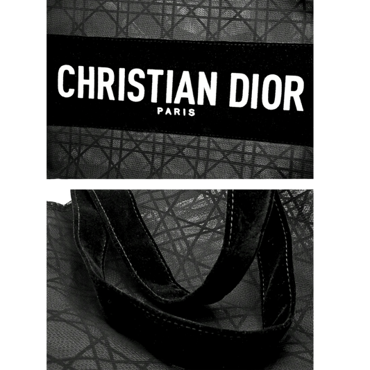 Dior Christian Dior Mesh Tote Bag - Black