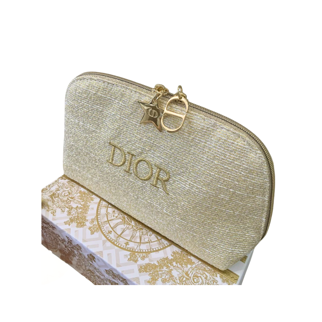 Dior Holiday 2024 Makeup Pouch with Star and CD Logo Chain