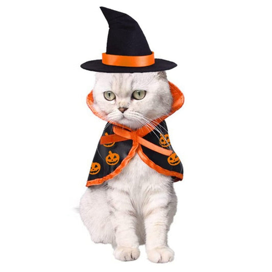 Pet Halloween Cape Hat Set Dogs Cute Costume Pet Party