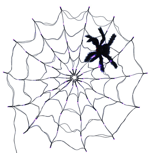 LED Spider Web Light – 3.28FT, 70LED, Remote Control, 8 Modes