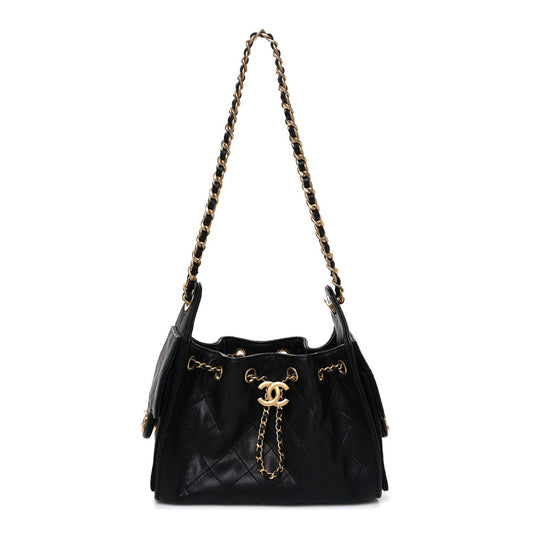 Caviar Quilted Mini Chanel 25 Handbag Black