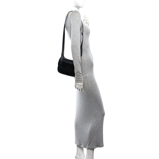 Smooth Calfskin Small Charlie Shoulder Bag Black