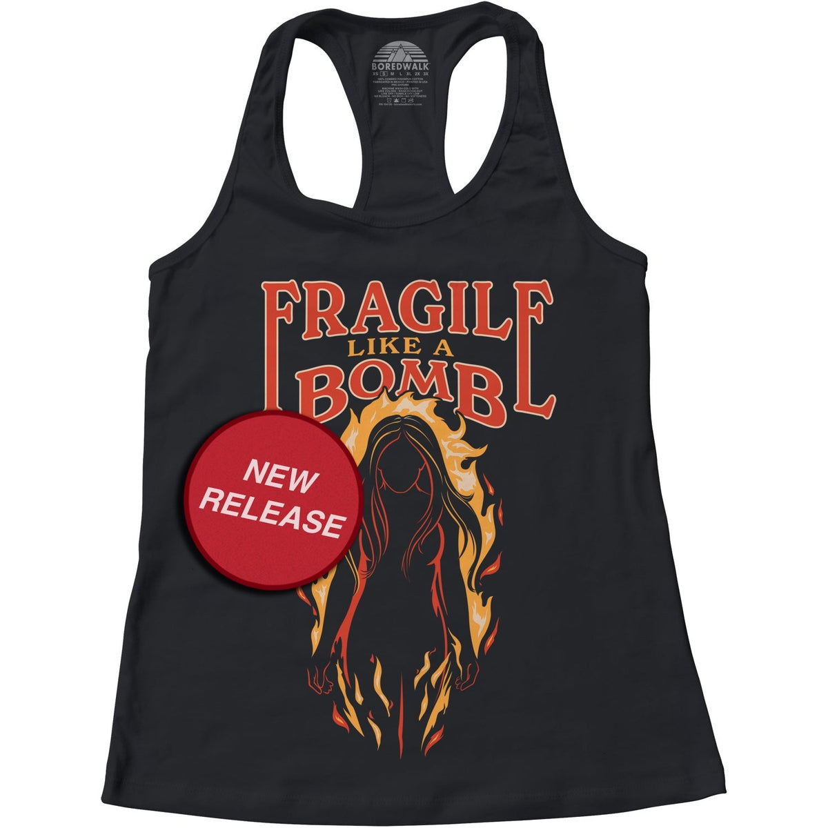 Women's Fragile Like a Bomb Racerback Tank Top