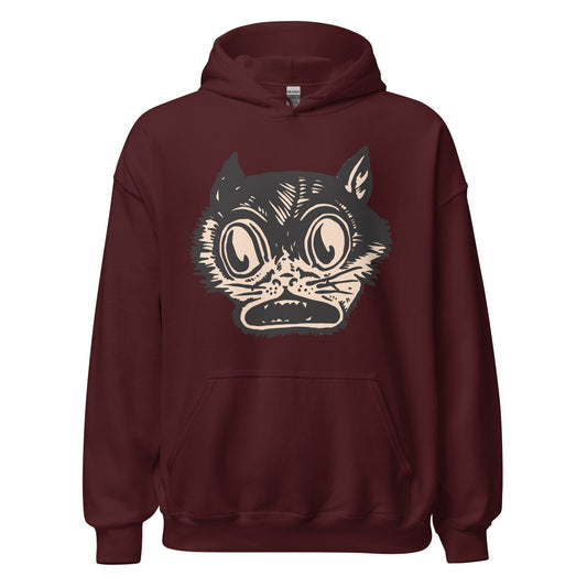 Funky Cat Face Pullover Hoodie